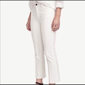 Ann Taylor LOFT Modern Kick Crop White Denim